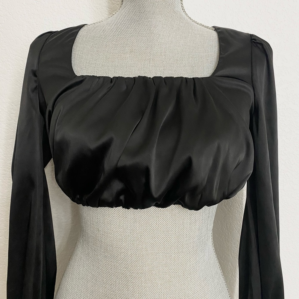 Black crop top.